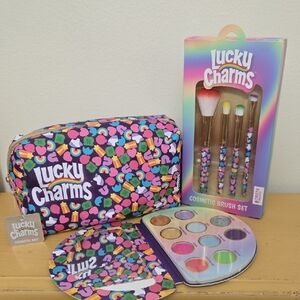 Lucky Charms Cosmetic Set Includes Bag, Brush Set, And Eyeshadow Palette